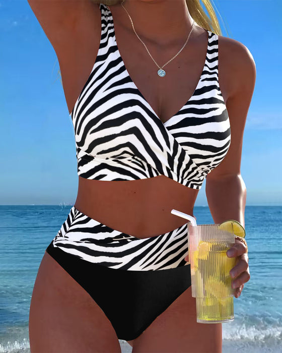 Bikini Sebra Kontrastfarge