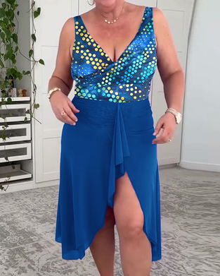 Badedrakt Prikkete Mønster Hofte