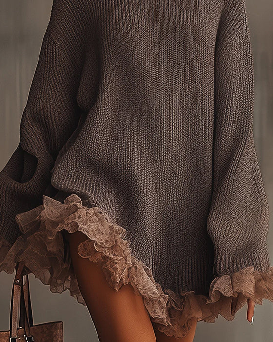 Set Med Elegant Stil, Genser Lag Og Camisole Kjole