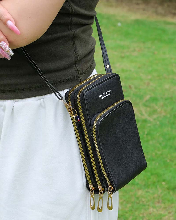 Ensfarget Fashion Crossbody Telefonveske