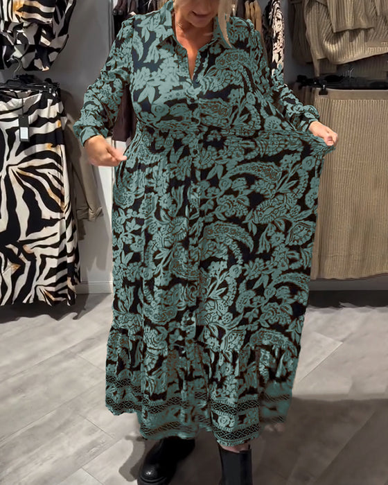 Motekjole Med Krage Og Trykk