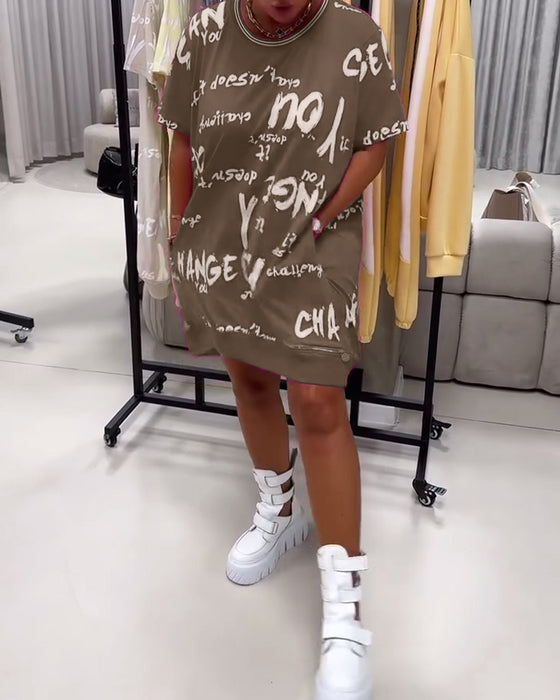 Kjole Løs Bokstavtrykk