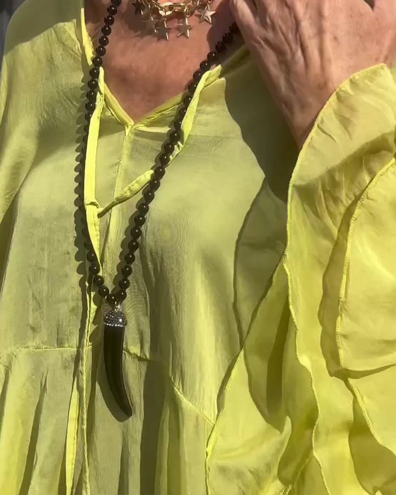 Bluse Ruffle Flagermuserm Flagermuserm