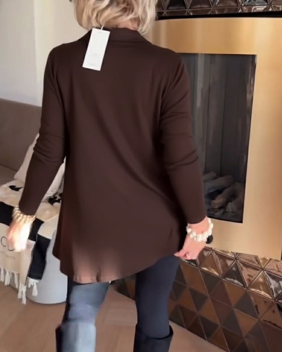 Uregelmessig Krage Langermet Topp