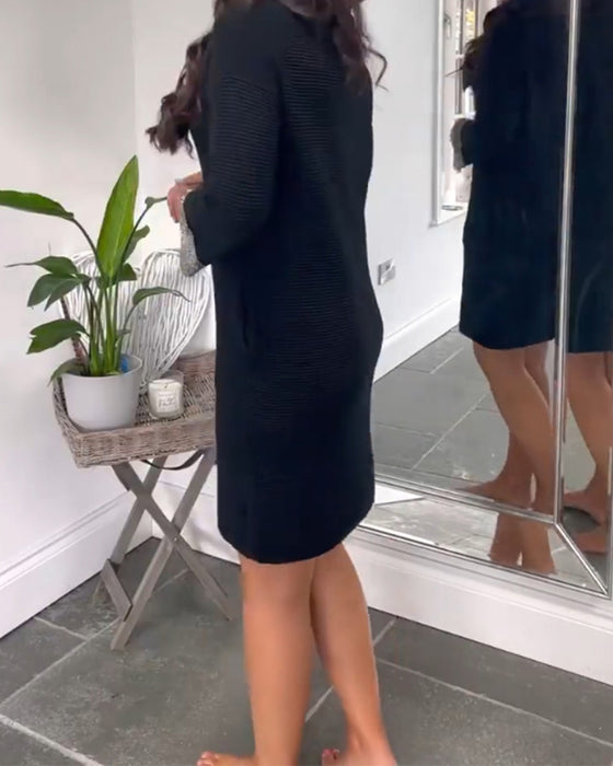 Elegant kjole med rund hals