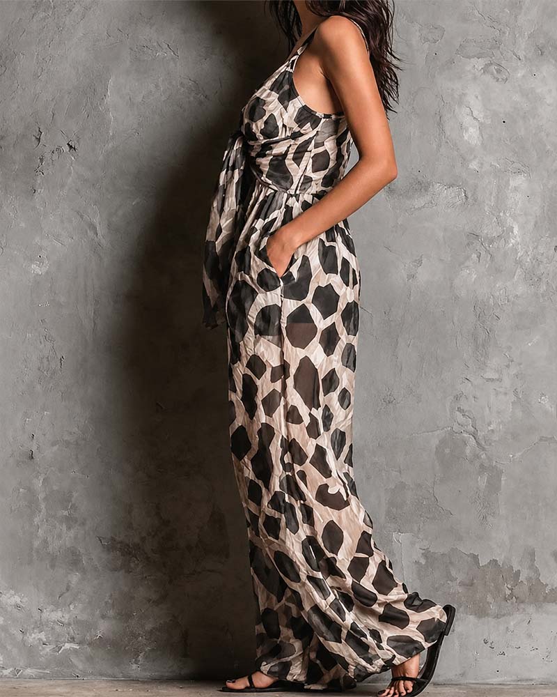 Jumpsuit Leopardskinn Seletøy Breibein