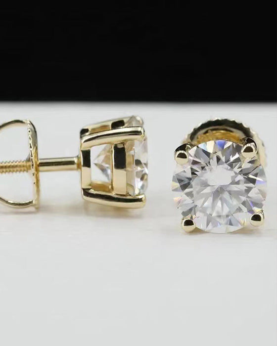 Klassiske runde zirkon øredobber