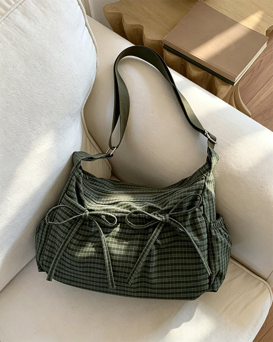 Veske Sløyfe Rutet Crossbody