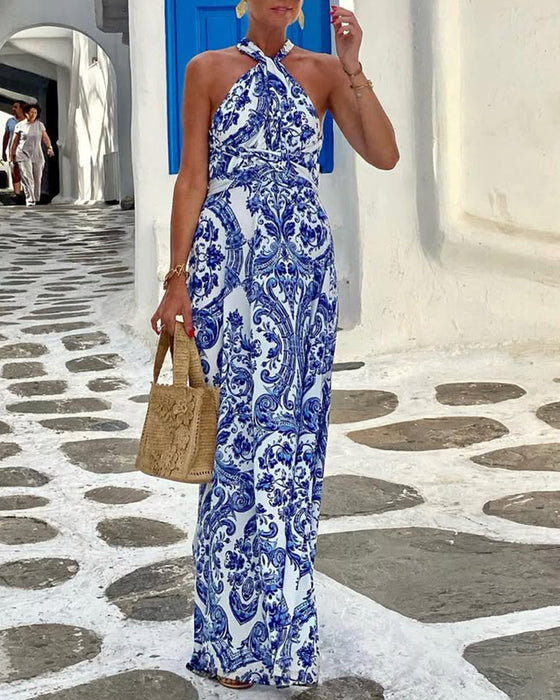 Kjole Med Luftig Hals Uten Cashewblomst Lang