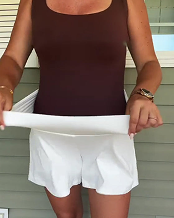 Shorts Høy Midje Anti-Eksponering Dobbel Lag Sport