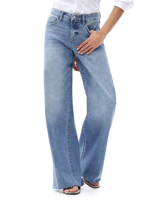 Jeans Lomme Knapp Vide Bein