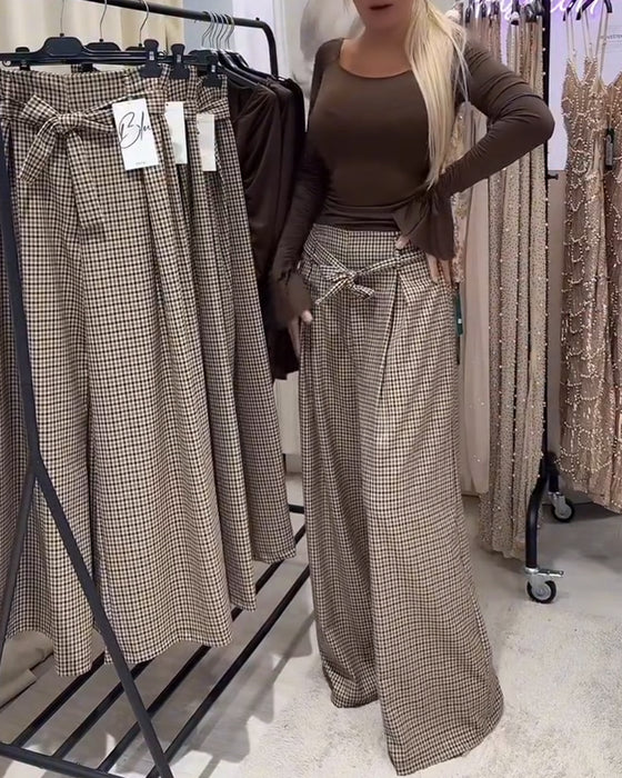 Vid Bukse I Hunde Tenner-Mønster Med ”Old Money”-Stil