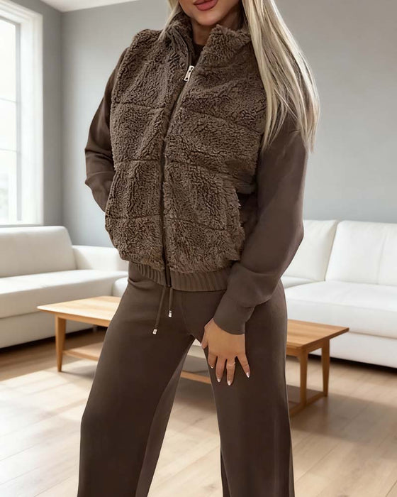 💖2025 Hettsalg💖Varmt Og Behagelig 3-Delt Sett For Kvinner