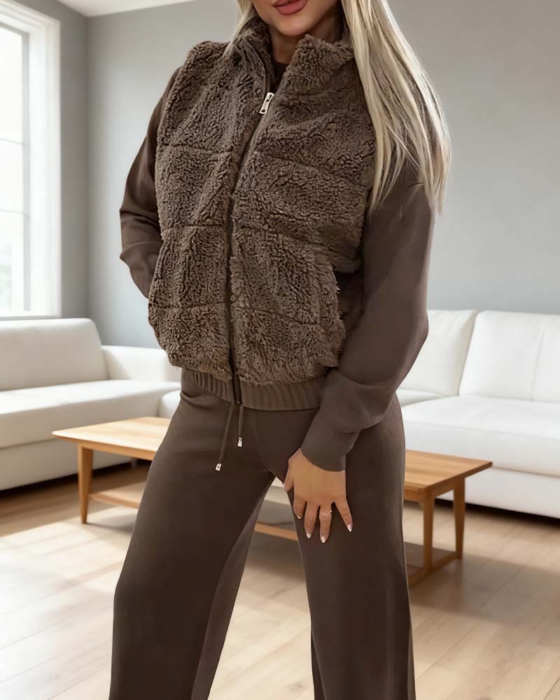 💖2025 Hettsalg💖Varmt Og Behagelig 3-Delt Sett For Kvinner
