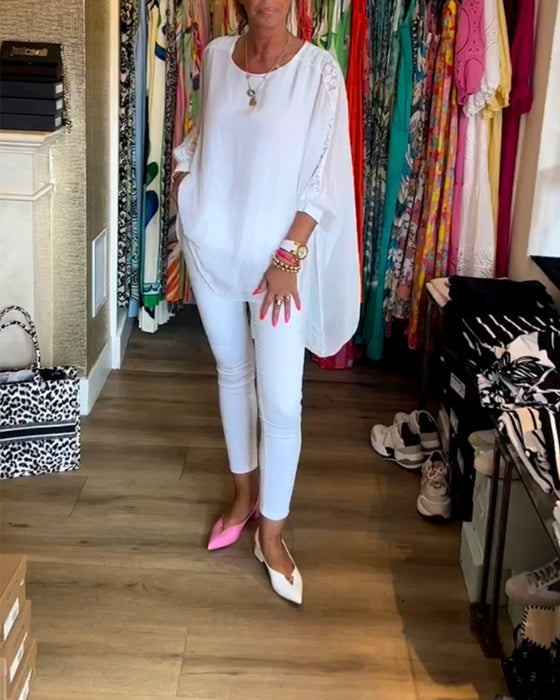 3/4-ermet ensfarget uregelmessig topp