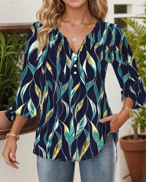 Bluse Casual V-Hals