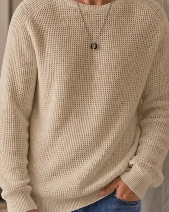 Pullover Menn Stilig Avslappet Strikket