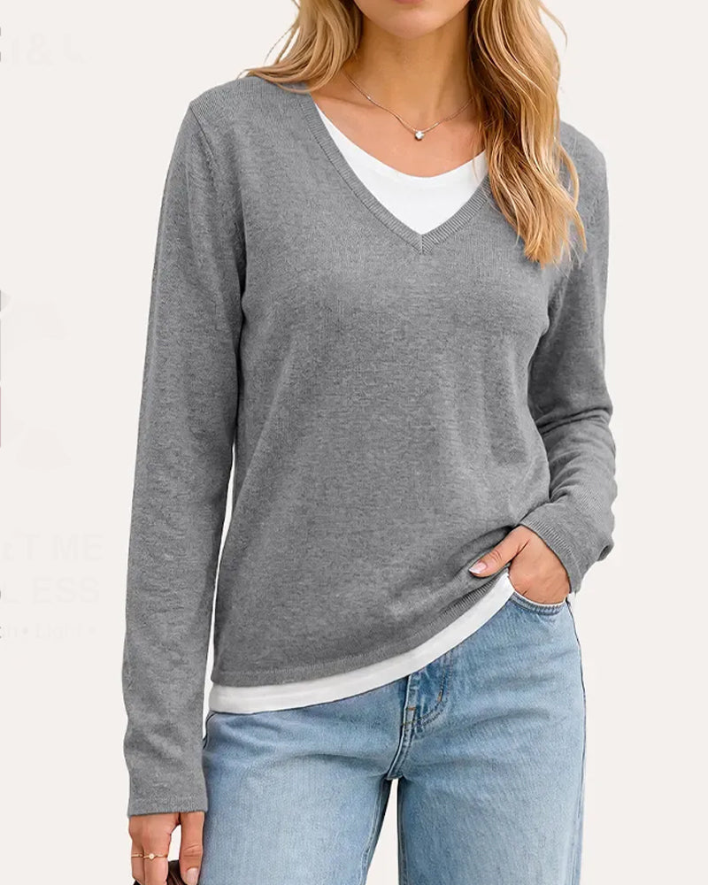 Pullover Casual Faux Todelt