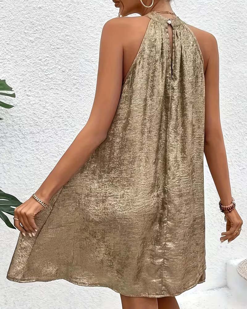 Kjole Lett Luksus Ermeløs Off-Shoulder Halter