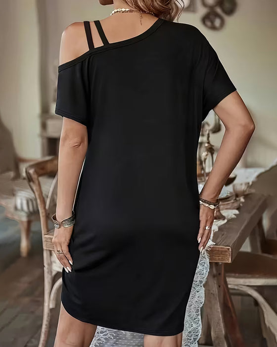 Kjole Off-Shoulder Imitasjon Todelt