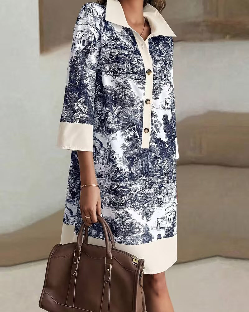 Kjole Blekkvasketrykk Knapp