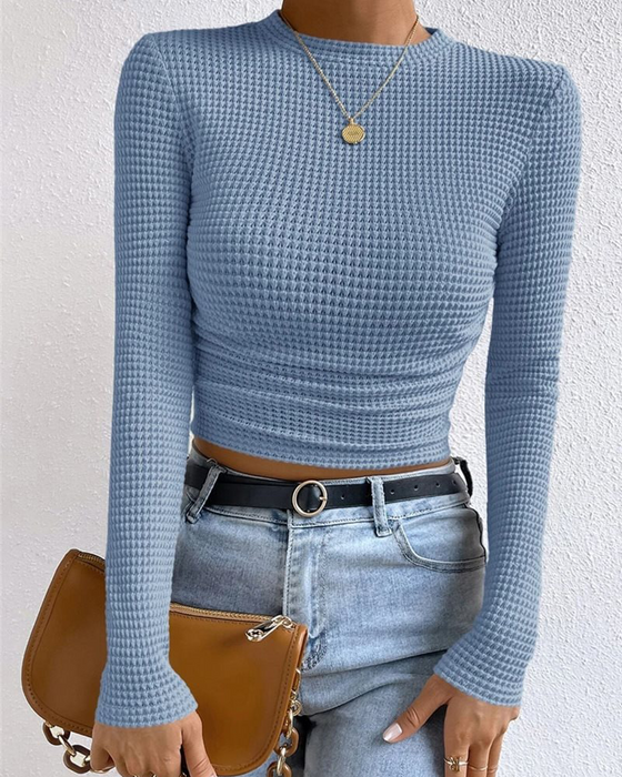 Topp Slim Fit Allsidig Lang Erme