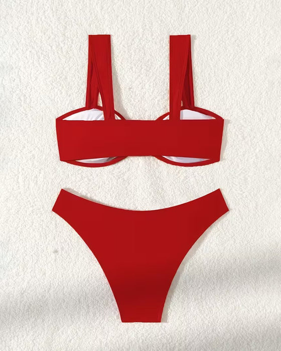 Bikini Metallspenne Splittet Sexy