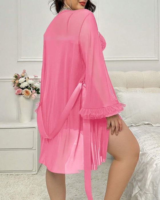 Sexig Knipling Nattkjole Sele Dress