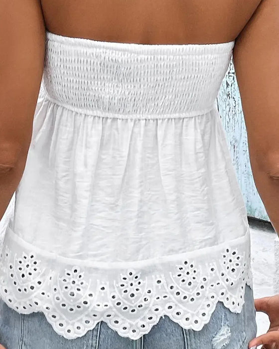 Bluse Rynket Uthuling Bandeau