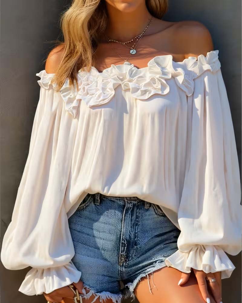 Bluse Off-Shoulder Rysjet