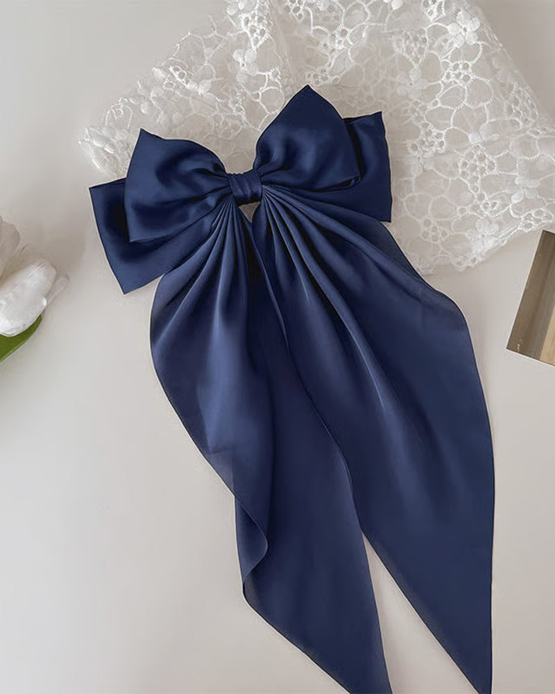 🔥 Stor Sløyfe Hårklemme For Kvinner – Bryllup & Hverdag Hestehale Accessory Med Lang Hale