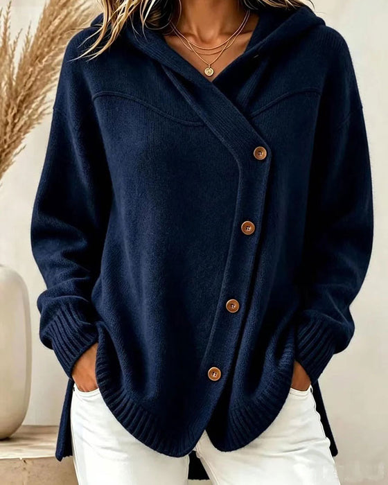 Pullover Kneppet Lang Erm Hette