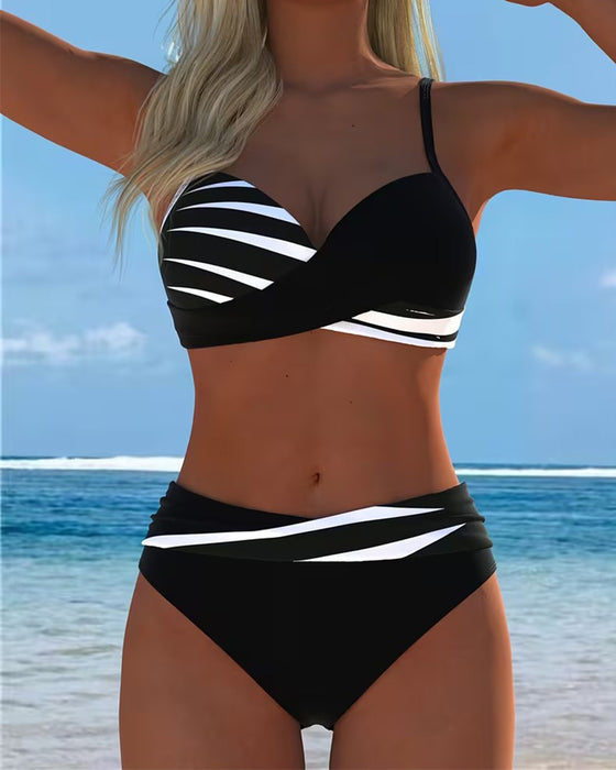 Bikini Kamisol Fargeblokk Kors