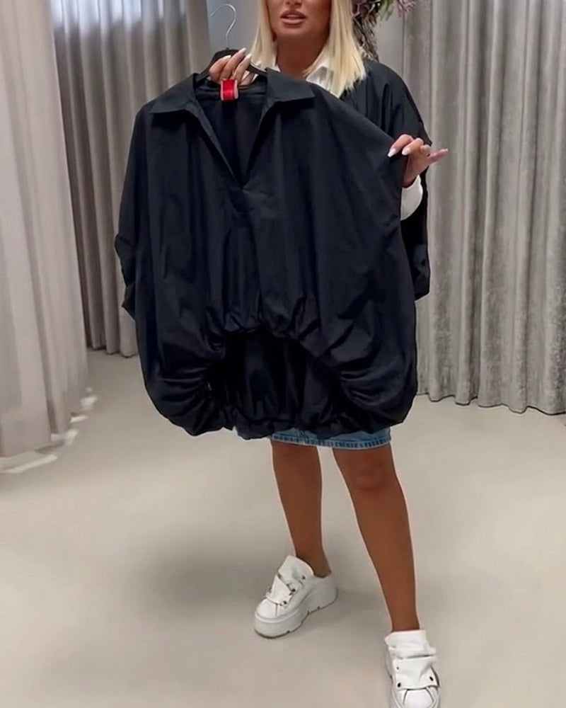 Bluse Jakkeslag Loose Fit Flagermuserme