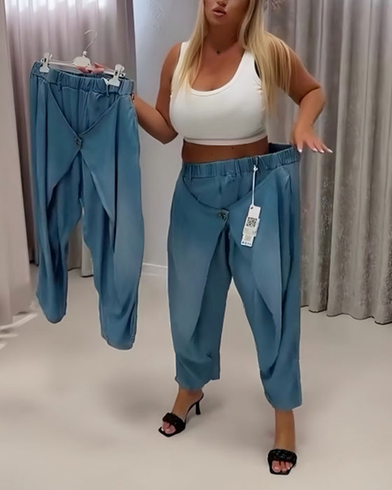 Bukser Med Trendy Design Og Lykteform