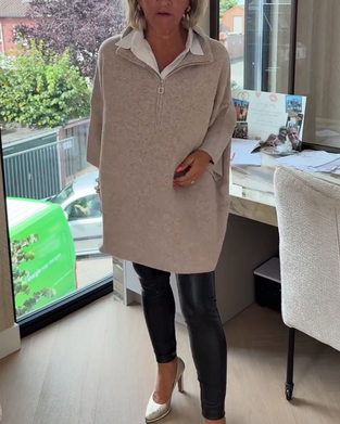 Genser Ståkrage Halv Glidelås Løs