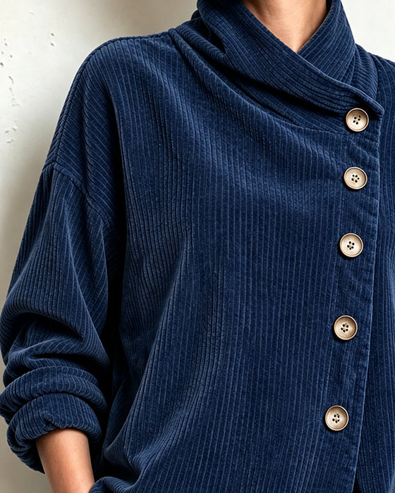 Kåpe Turtleneck Knapp Løs