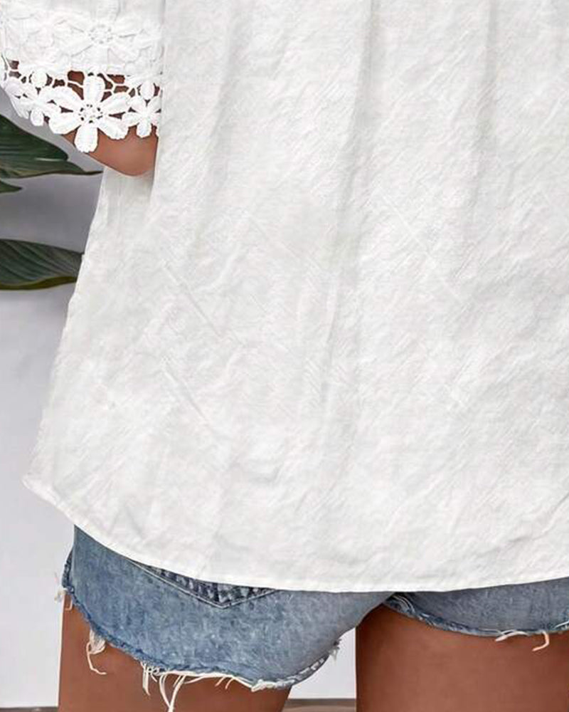 Bluse Blonde Bardot Kort Erme