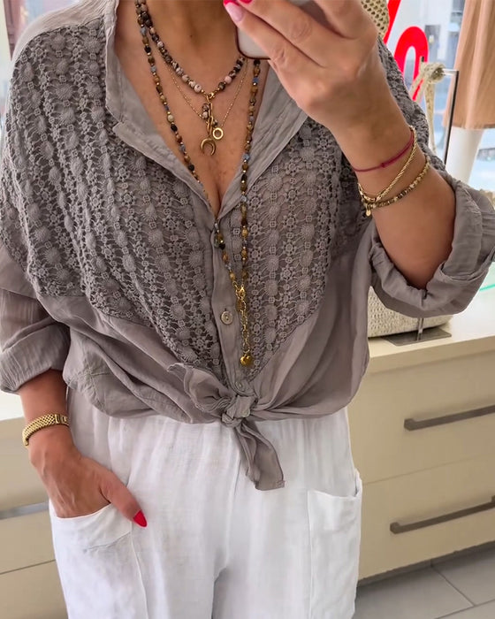 Bluse Med Knapp Og Flaggermuserme