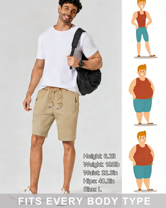 Shorts Elastisk Midje Snor Solid Farge Menn