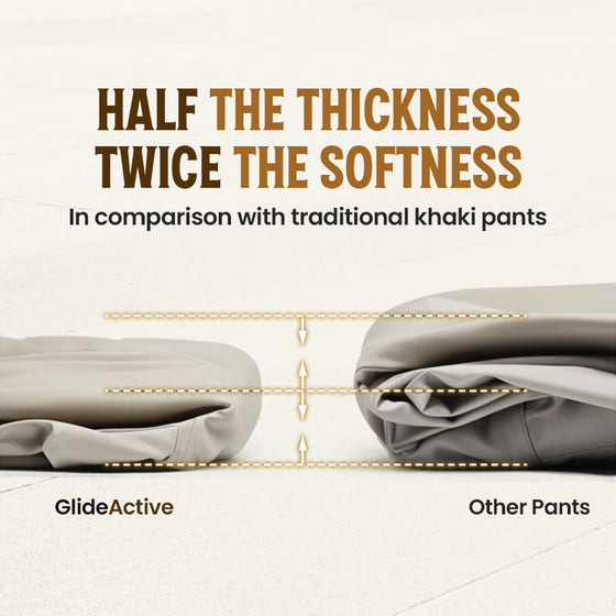 Menns Aktive Khaki Bukser Med Utvidbart Midjebånd