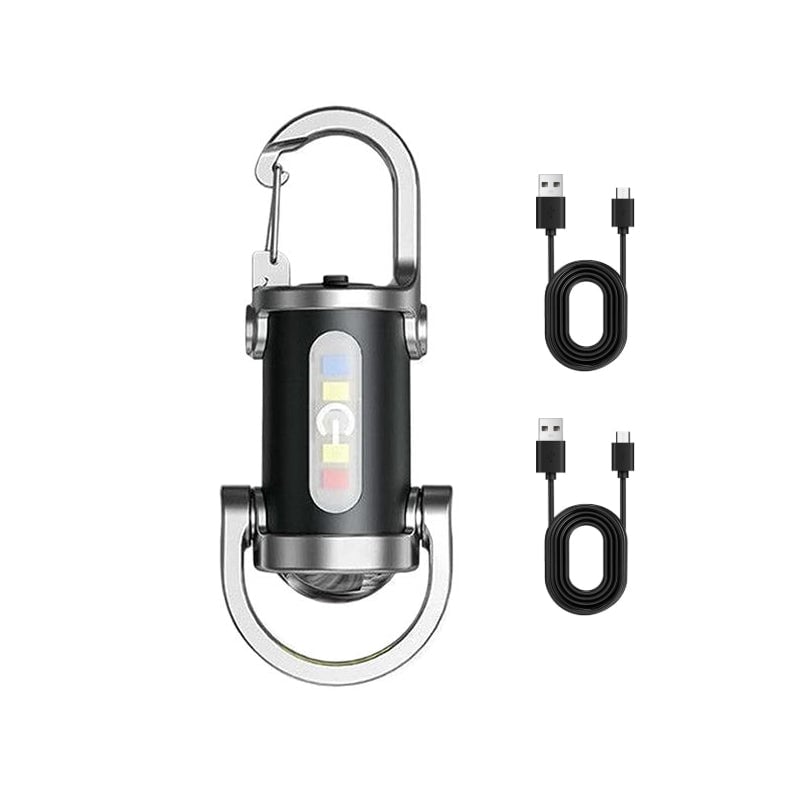 Oppladbar Mini Lommelykt Nøkkelring
