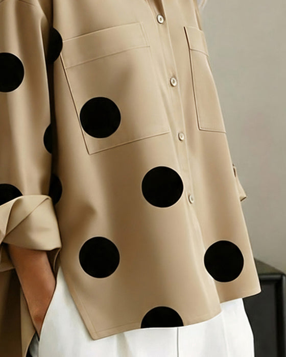 Skjorte Uregelmessig Jakkeslag Prikk