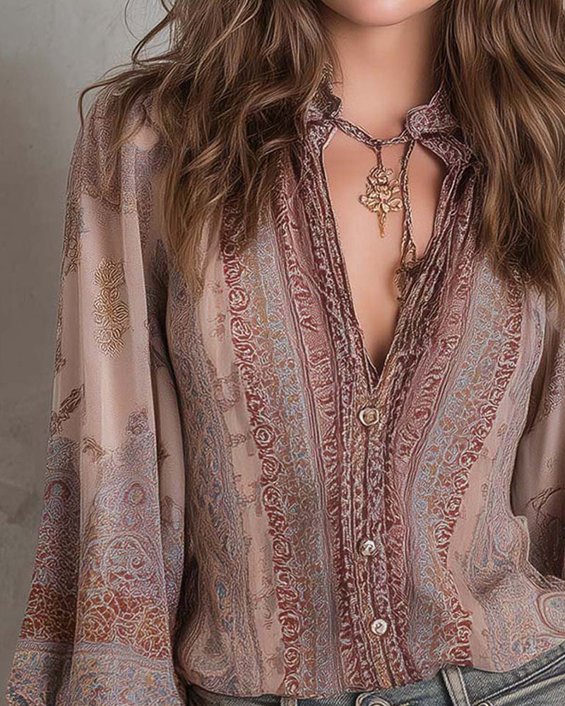 Bluse Mote Vindermet Retro