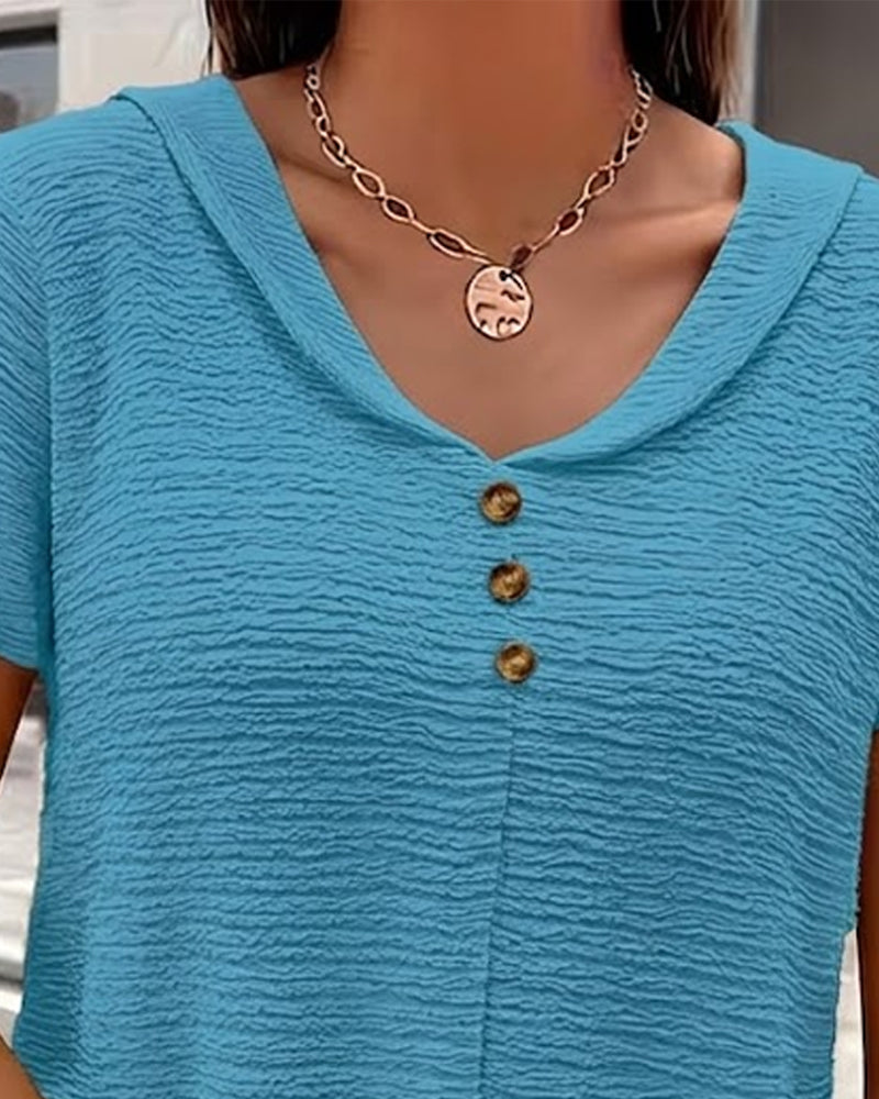 T-skjorte Peter Pan Krage Tre Knapper