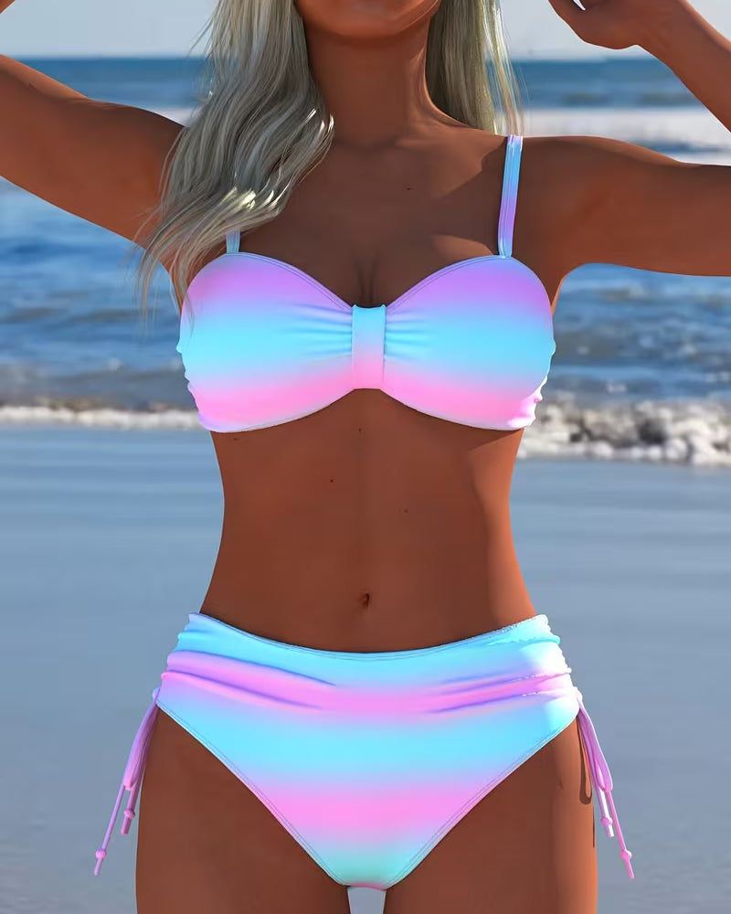 Bikini Ombre Knyting Høy Midje