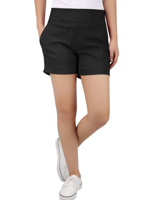 Ensfargede Shorts Middels Midje