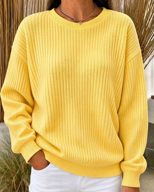 Sweatshirt Casual Solid Lang Erme