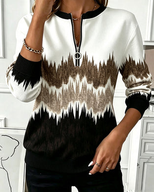 Sweatshirt Casual Trykt Langermet