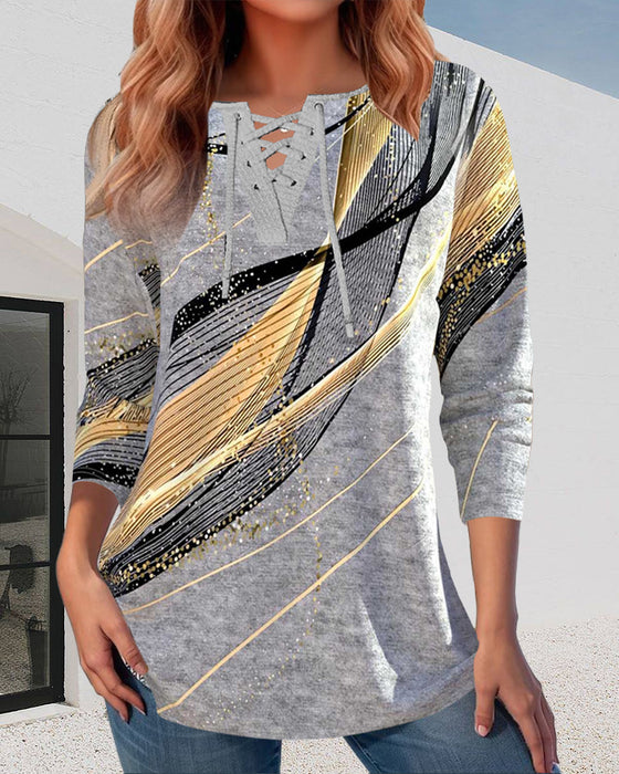 Kreativ topp med striper